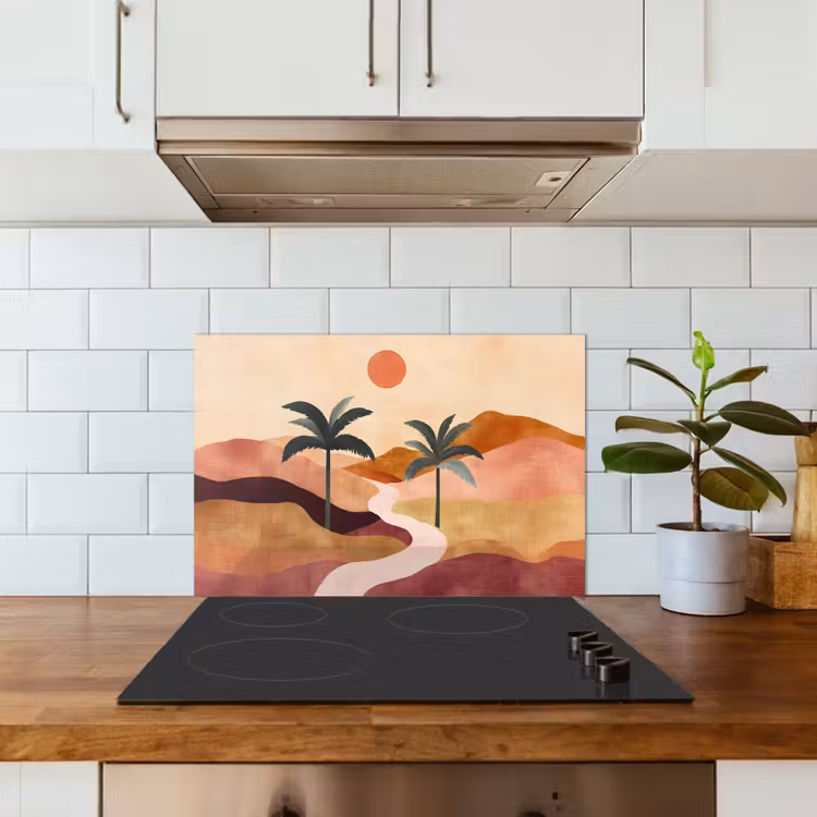 Salpicaderos de cocina - Colinas - Palmeras - Abstracto — 3