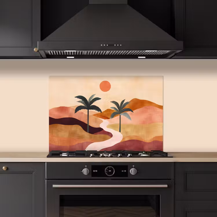 Salpicaderos de cocina - Colinas - Palmeras - Abstracto — 5