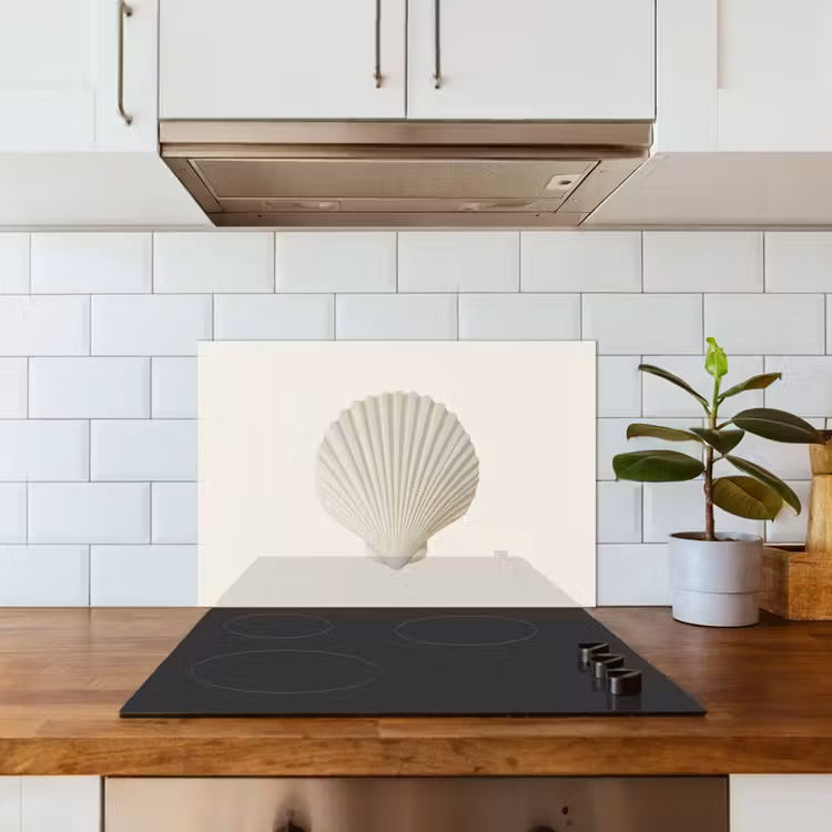 Salpicaderos de cocina - Concha - Minimalista - Blanco — 3