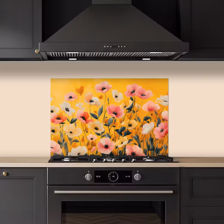 Salpicaderos de cocina - Flores - Campo - Amarillo — 5