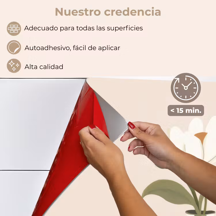 Salpicaderos de cocina - Jarrón - A cuadros - Flor - Verde — 4