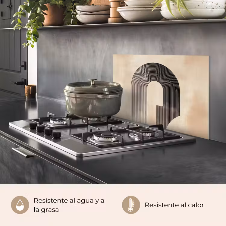 Salpicaderos de cocina - Lazo - Rayas - Minimalista - Negro — 2
