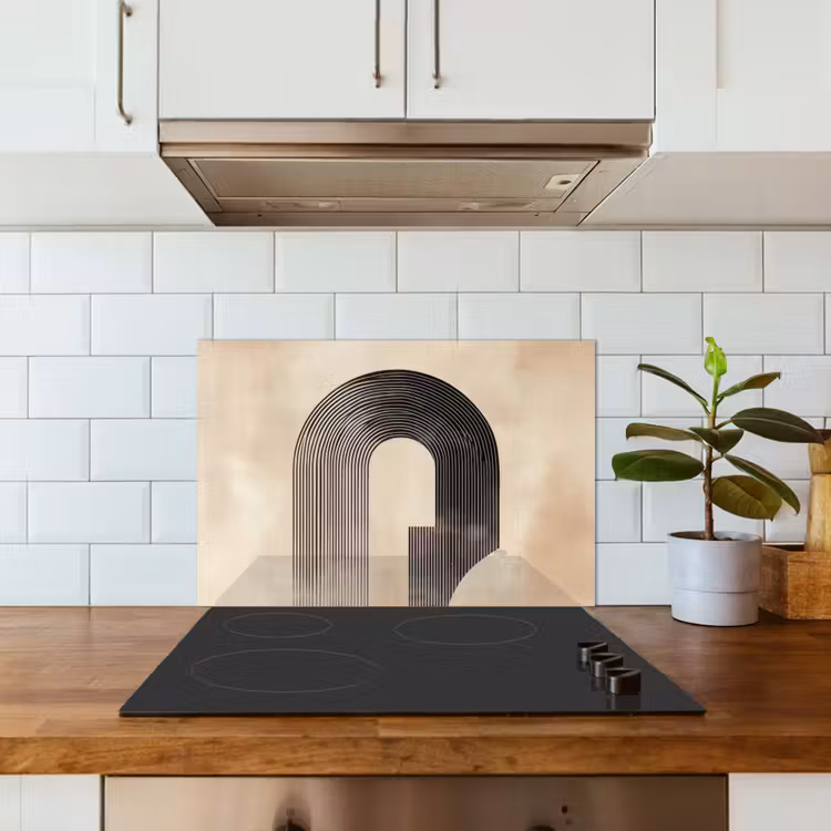Salpicaderos de cocina - Lazo - Rayas - Minimalista - Negro — 3