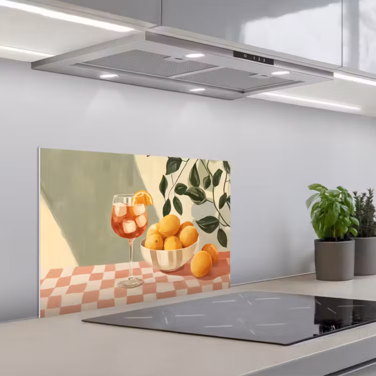Salpicaderos de cocina - Limones - Vidrio - Mantel - Bloqueado — 1