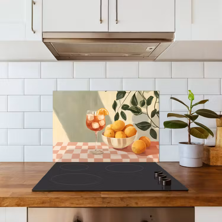 Salpicaderos de cocina - Limones - Vidrio - Mantel - Bloqueado — 3