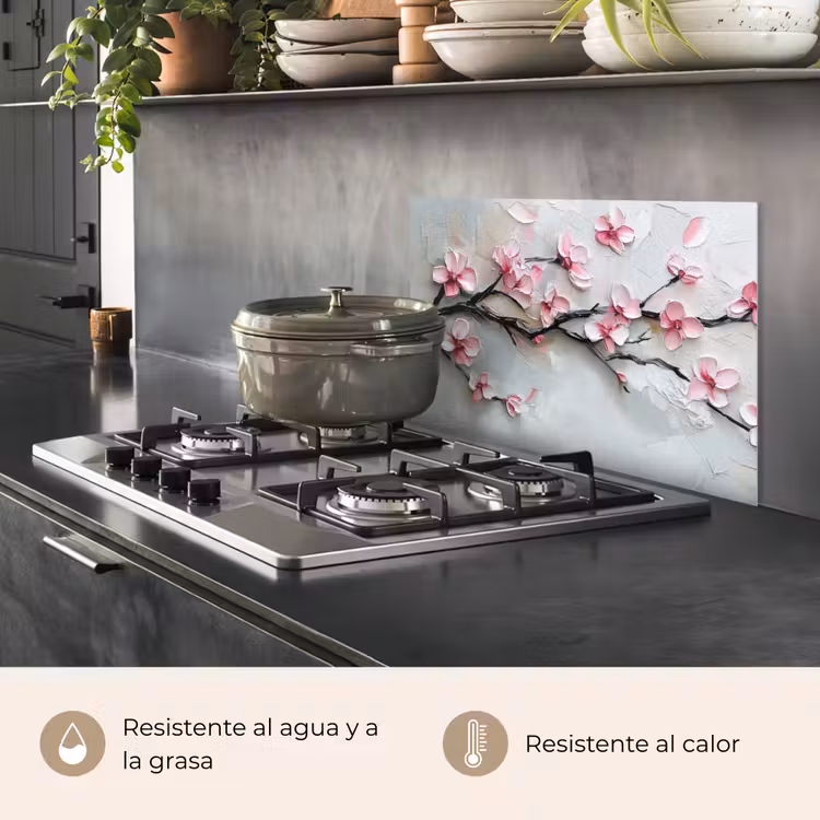 Salpicaderos de cocina - Blossom - Artístico - Rosa - Sakura — 2