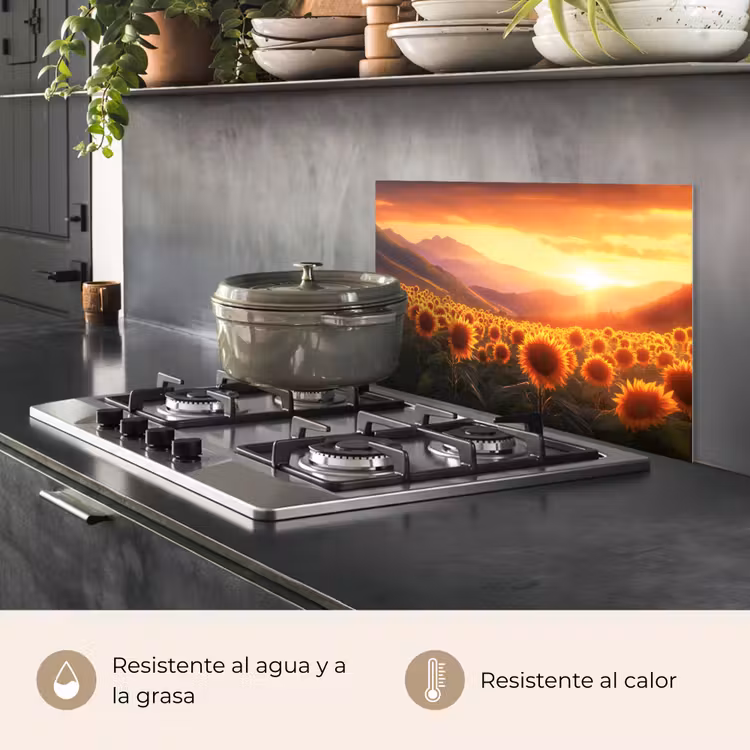Salpicaderos de cocina - Girasoles - Atardecer - Paisaje — 2
