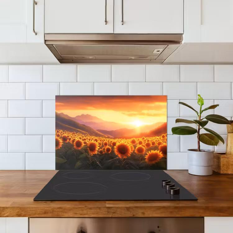 Salpicaderos de cocina - Girasoles - Atardecer - Paisaje — 3