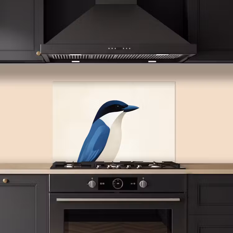 Salpicaderos de cocina - Ilustración - Azul - Pájaro — 5