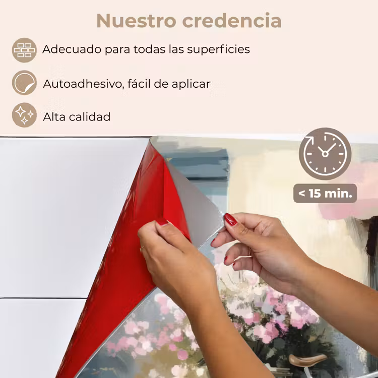 Salpicaderos de cocina - Bicicleta - Colores pastel - Flores — 4