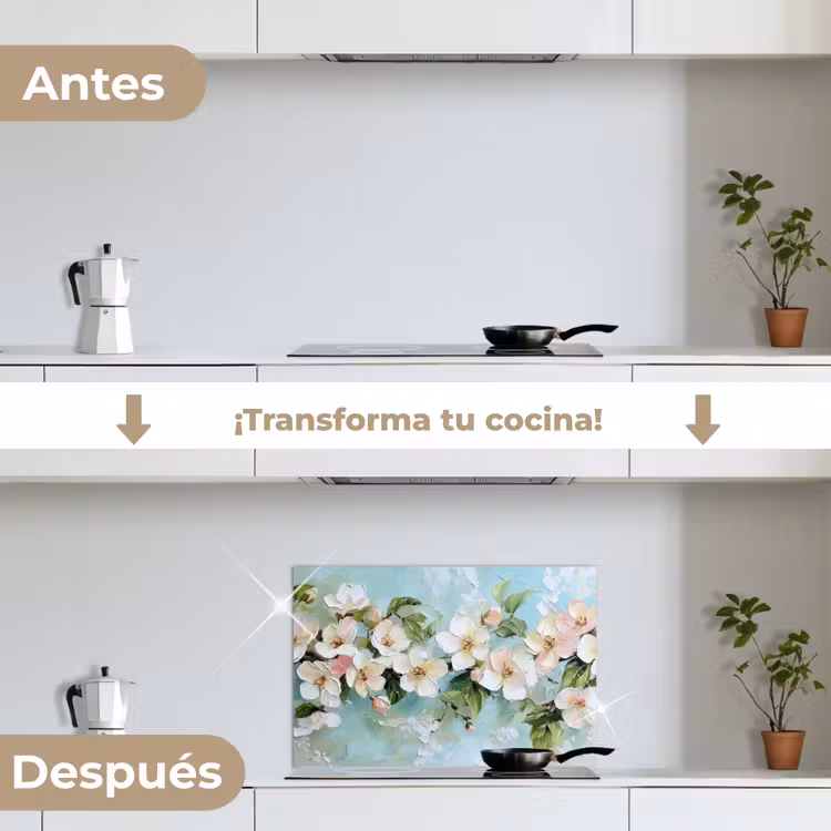 Salpicaderos de cocina - Blossom - Hojas - Azul claro — 7