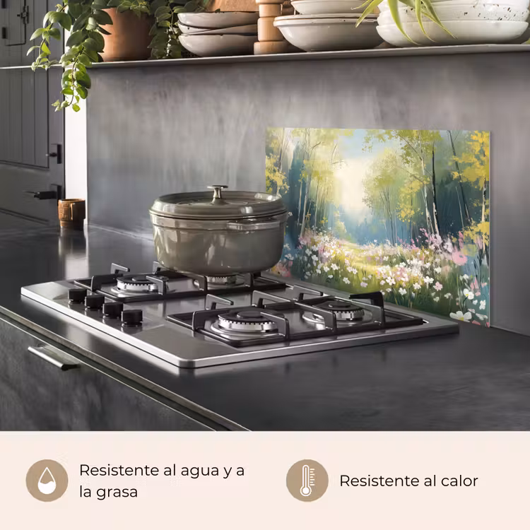Salpicaderos de cocina - Bosque - Estilo de pintura - Colorido — 2