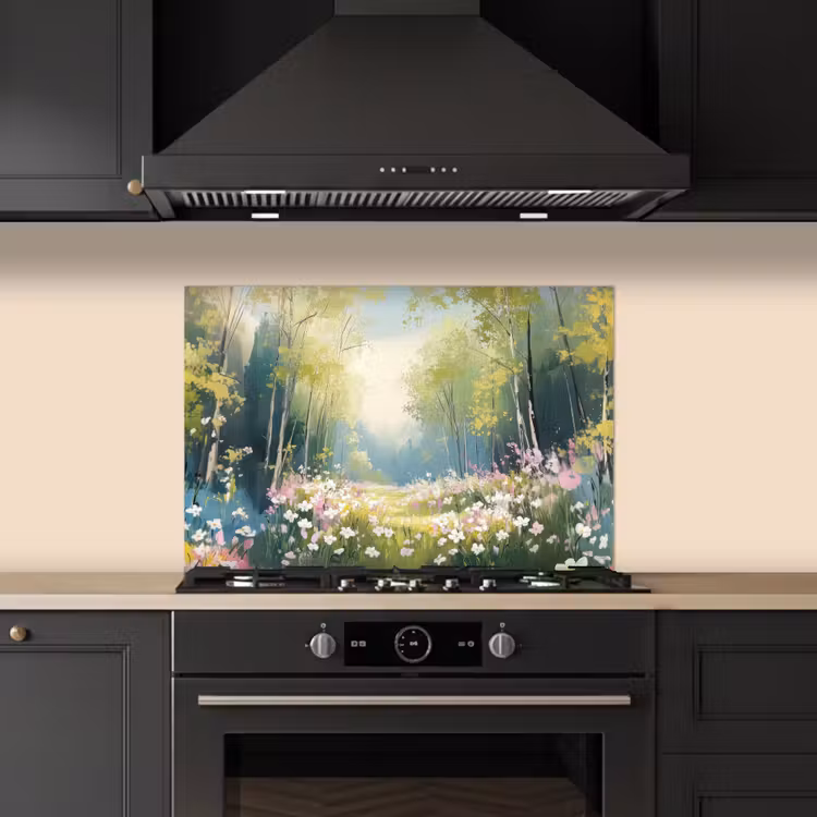 Salpicaderos de cocina - Bosque - Estilo de pintura - Colorido — 5