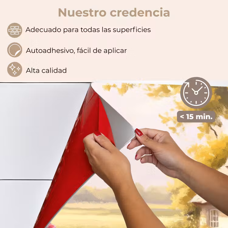 Salpicaderos de cocina - Cabaña - Madera - Flores — 4