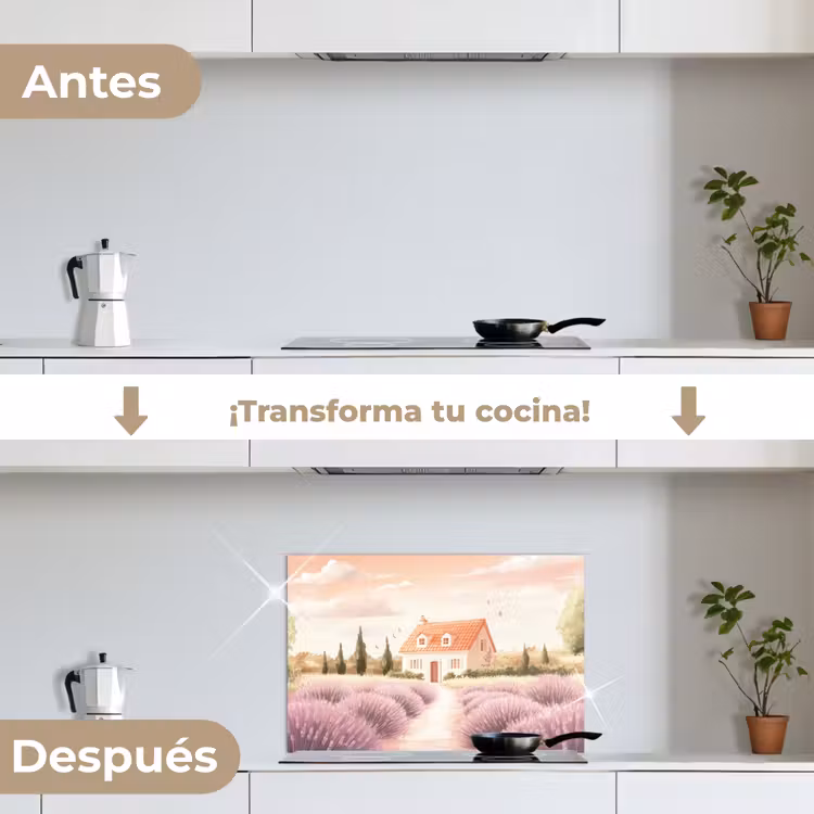 Salpicaderos de cocina - Campo de lavanda - Casa - Morado — 7