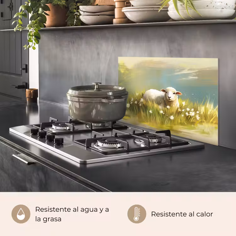 Salpicaderos de cocina - Oveja - Pradera - Verde — 2