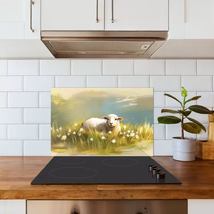 Salpicaderos de cocina - Oveja - Pradera - Verde — 3