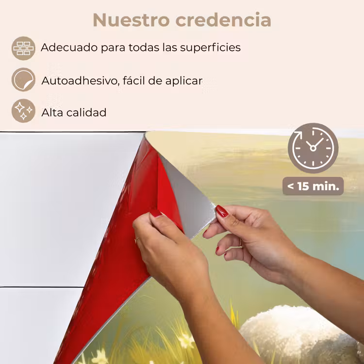 Salpicaderos de cocina - Oveja - Pradera - Verde — 4
