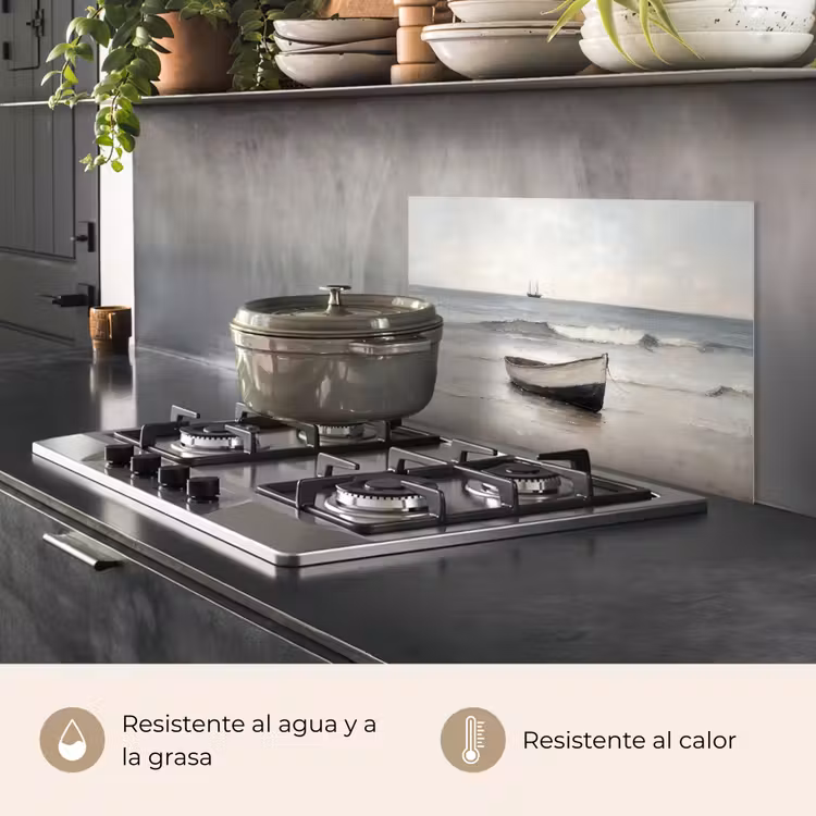 Salpicaderos de cocina - Barco de remos - Mar - Horizonte — 2