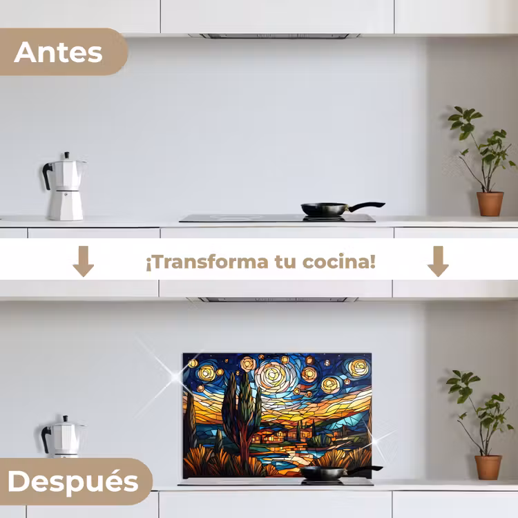 Salpicaderos de cocina - Cielo - Estrellas - Mosaico - Casas — 7
