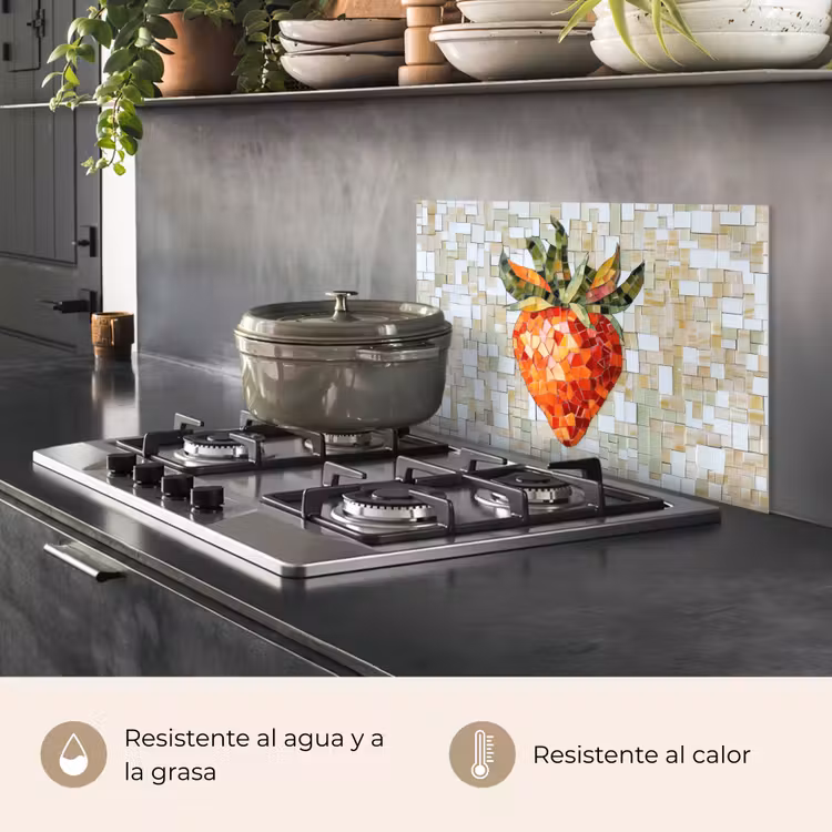 Salpicaderos de cocina - Fresa - Rojo - Mosaico - Fruta — 2