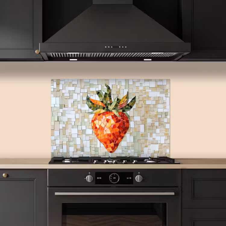 Salpicaderos de cocina - Fresa - Rojo - Mosaico - Fruta — 5