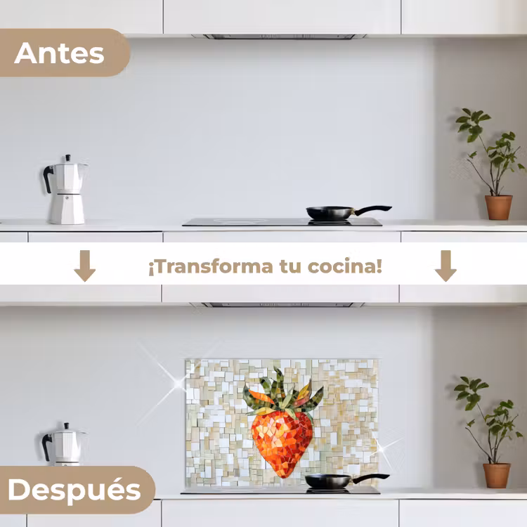 Salpicaderos de cocina - Fresa - Rojo - Mosaico - Fruta — 7