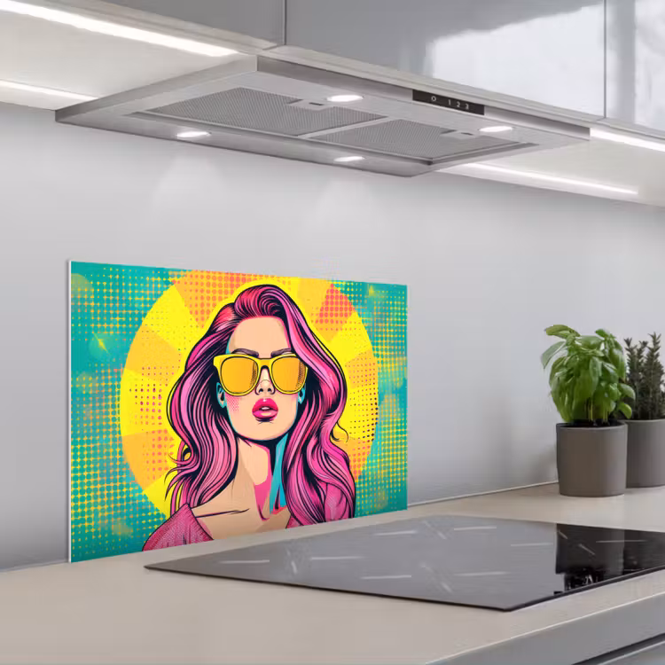 Salpicaderos de cocina - Gafas de sol - Mujer - Soleadas - Amarillas — 1