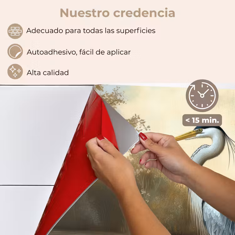 Salpicaderos de cocina - Garza - Agua - Plantas — 4