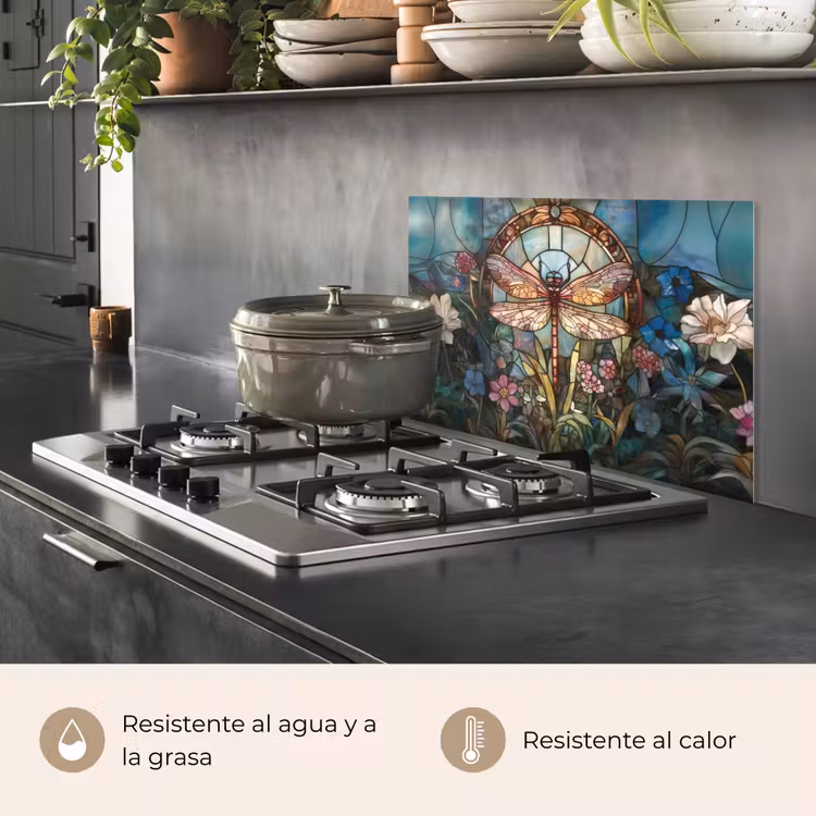 Salpicaderos de cocina - Libelle - Mosaico - Flores - Colorido — 2