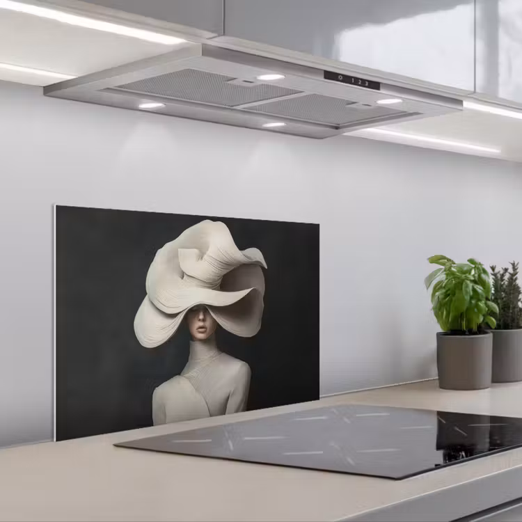 Salpicaderos de cocina - Moderno - Mujer - Sombrero — 1