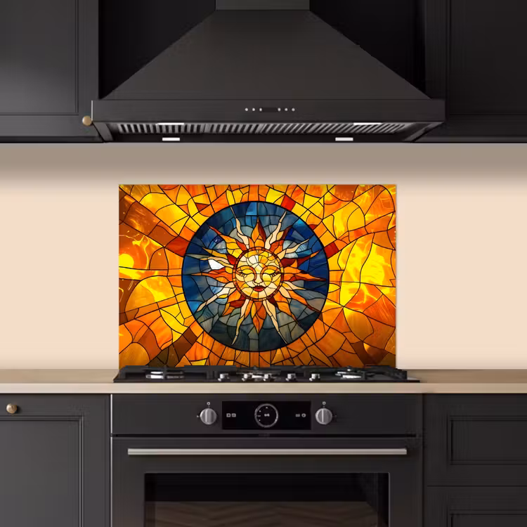 Salpicaderos de cocina - Mosaico - Sol - Amarillo - Círculo — 5
