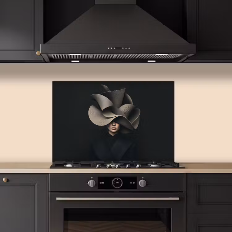Salpicaderos de cocina - Negro - Sombrero - Mujer — 5