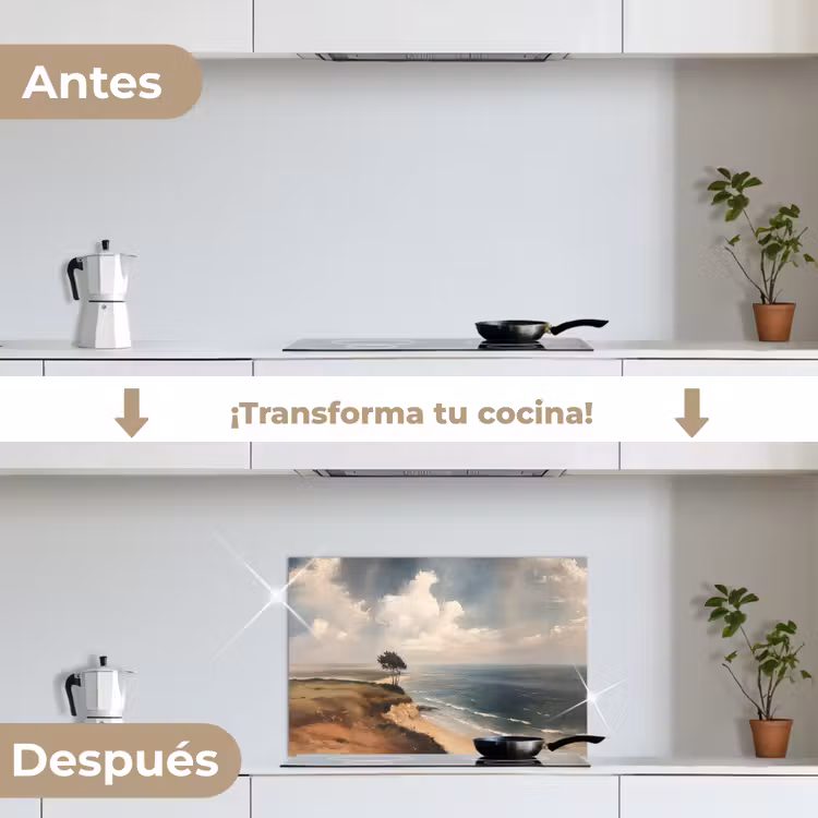 Salpicaderos de cocina - Acantilado - Mar - Árbol — 7