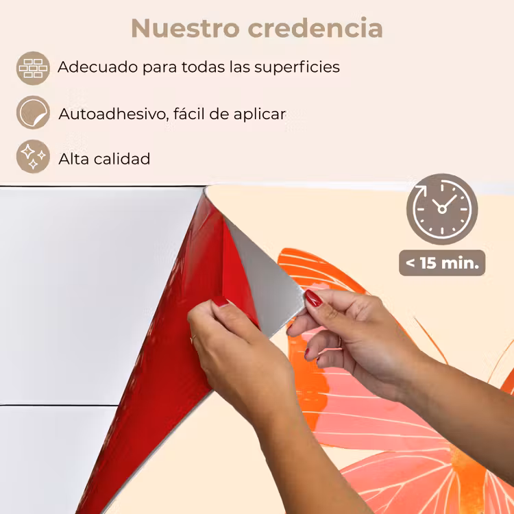 Salpicaderos de cocina - Mariposa - Minimalista - Rosa — 4
