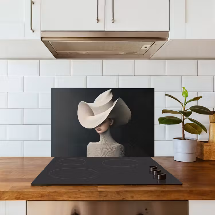 Salpicaderos de cocina - Mujer - Ondulado - Sombrero — 3