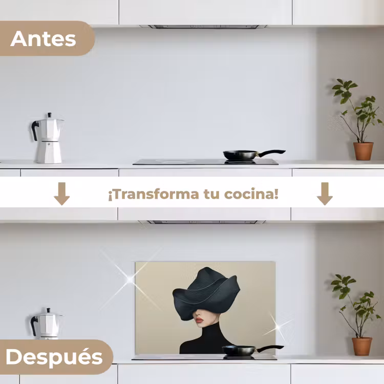 Salpicaderos de cocina - Mujer - Verde - Sombrero — 7