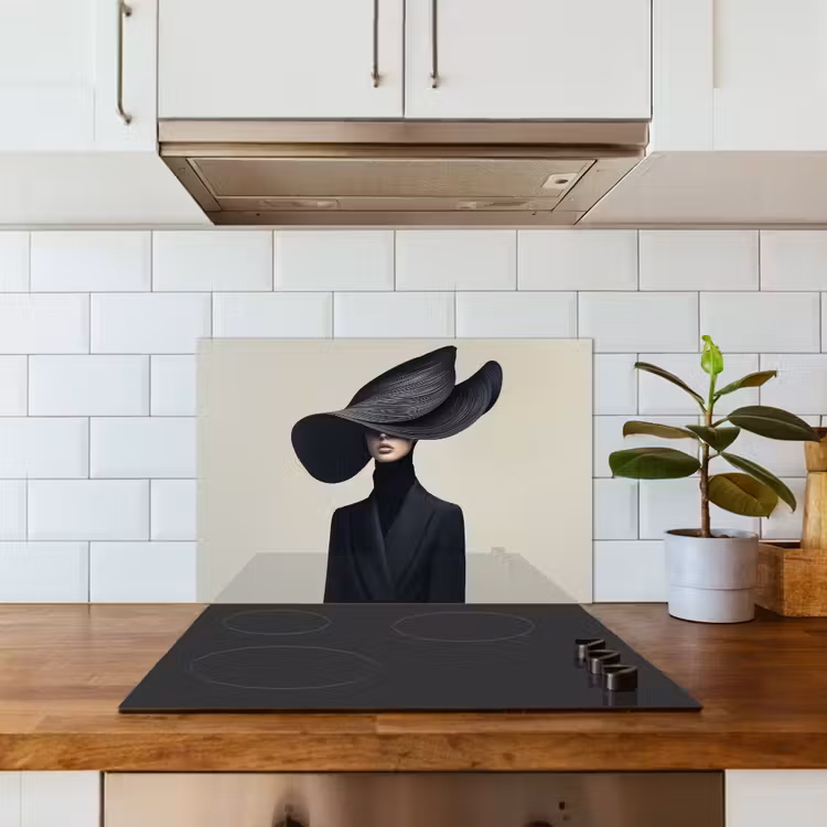Salpicaderos de cocina - Negro - Mujer - Sombrero — 3