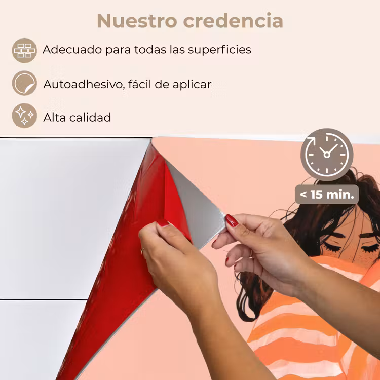 Salpicaderos de cocina - Niña - Manta - Rayas - Naranja — 4