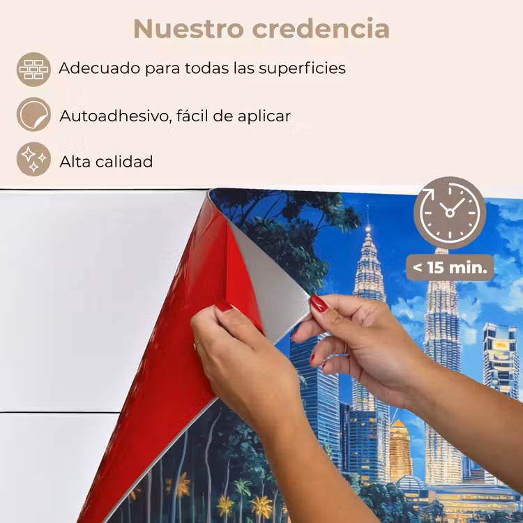 Salpicaderos de cocina - Ciudad de Kuala Lumpur - Skyline - Rascacielos - Agua — 4