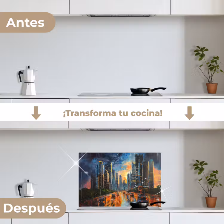 Salpicaderos de cocina - Coche - Skyline - Sol - Azul — 7