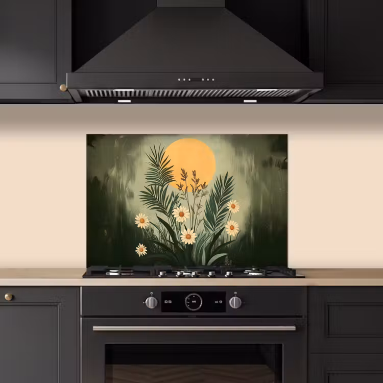 Salpicaderos de cocina - Flores - Hojas - Sol - Verde — 5