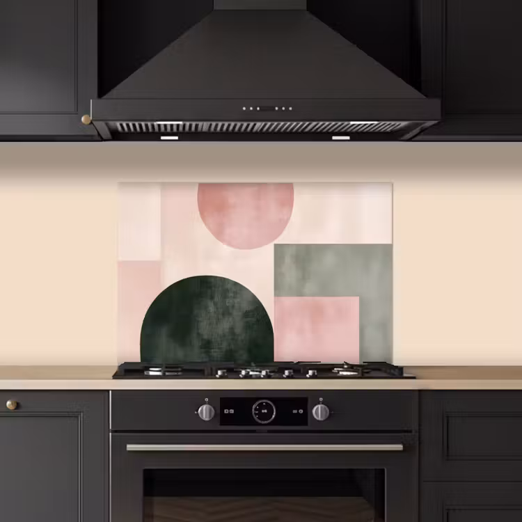 Salpicaderos de cocina - Formas - Abstracto - Círculo - Negro — 5