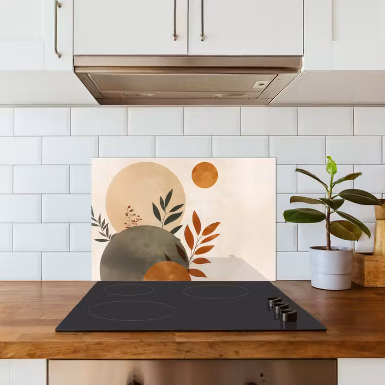 Salpicaderos de cocina - Formas - Redondo - Hojas - Beige — 3