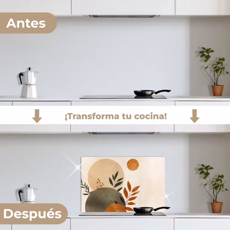 Salpicaderos de cocina - Formas - Redondo - Hojas - Beige — 7