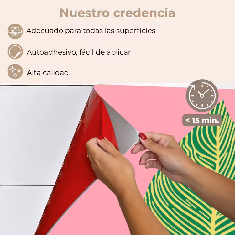 Salpicaderos de cocina - Ilustración - Hoja - Minimalista - Verde — 4