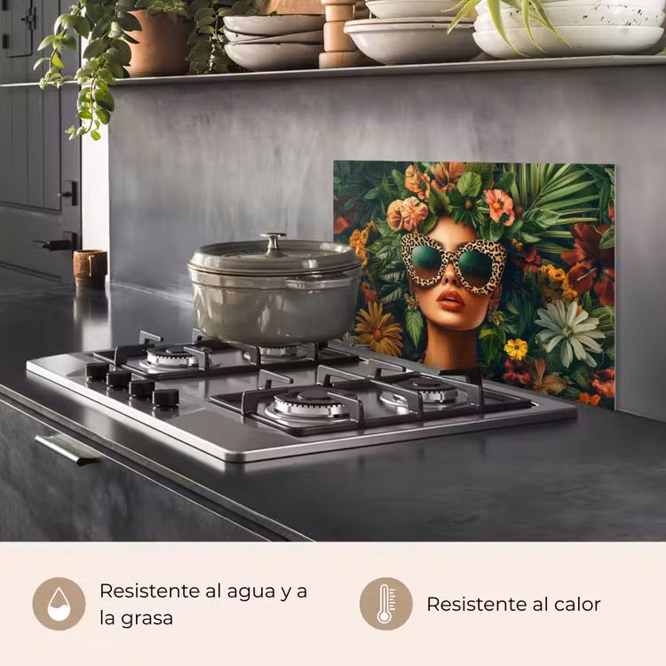 Salpicaderos de cocina - Mujer - Estampado de pantera - Selva - Naturaleza - Lujo — 2