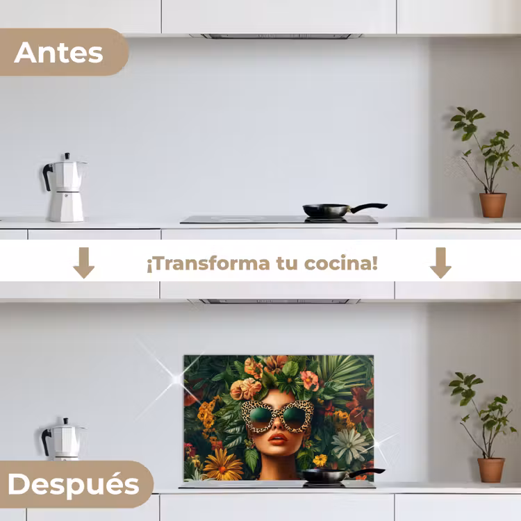 Salpicaderos de cocina - Mujer - Estampado de pantera - Selva - Naturaleza - Lujo — 7