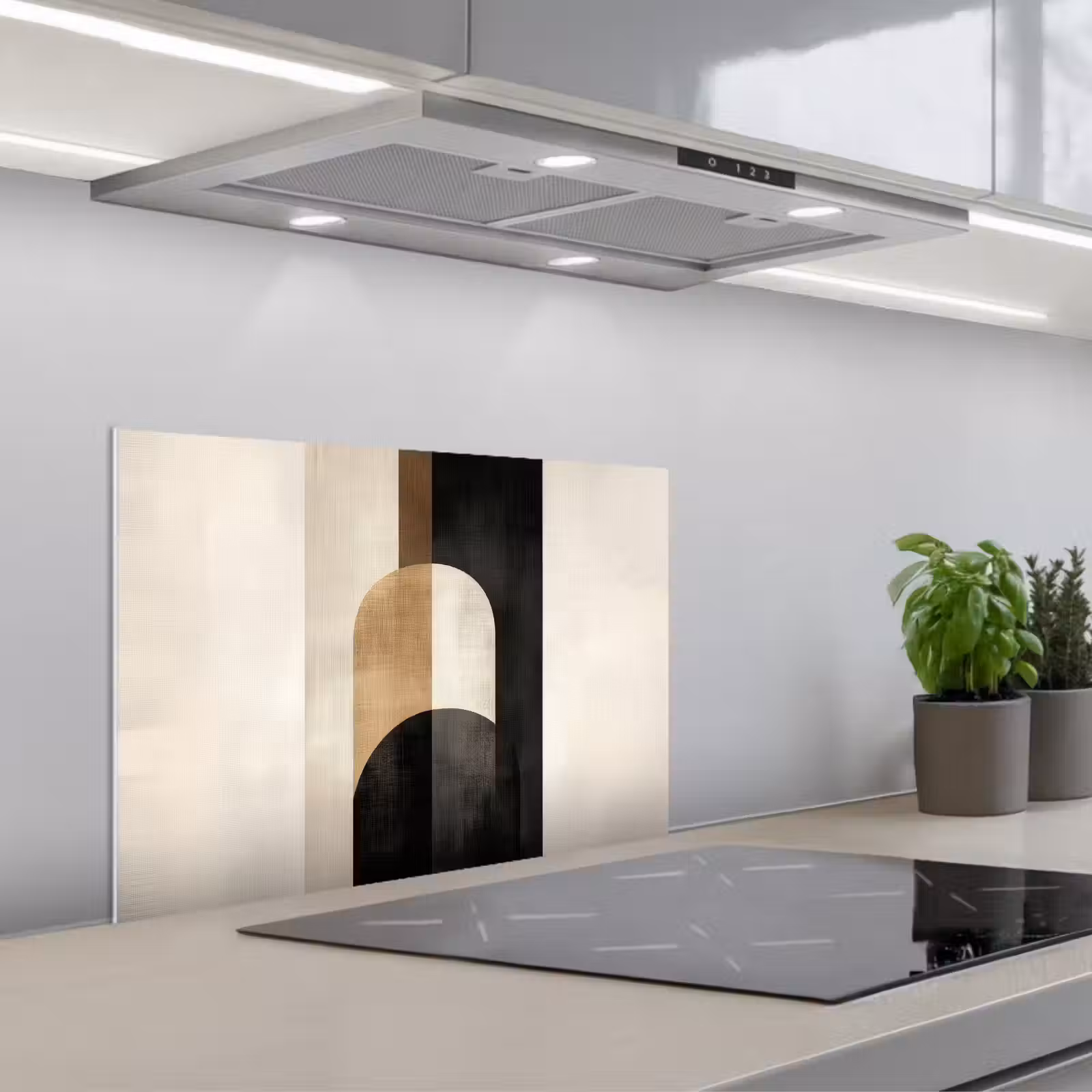 Salpicaderos de cocina - Geométrico - Formas - Blanco — 1