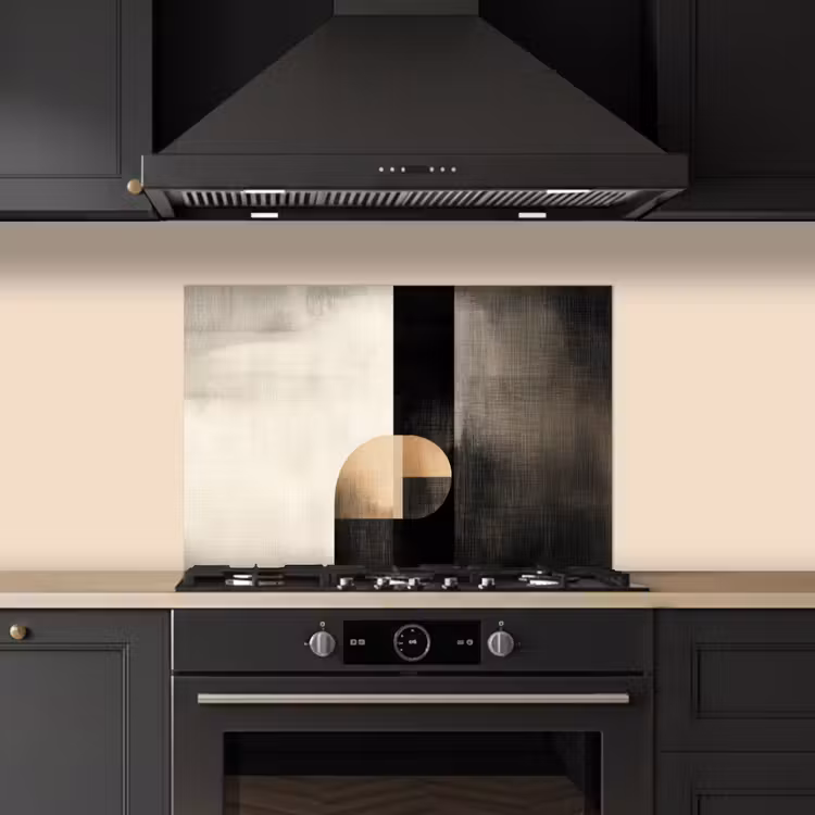 Salpicaderos de cocina - Formas - Moderno - Negro — 5